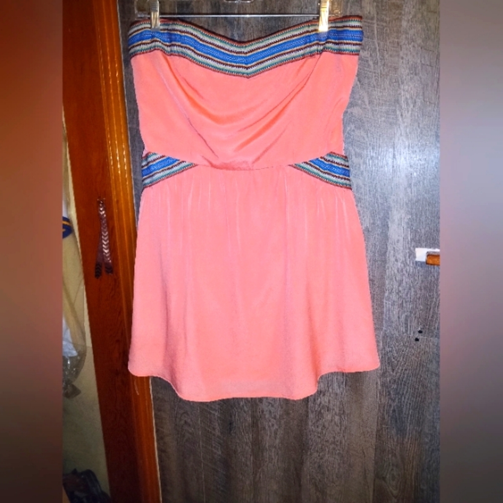 Strapless Coral Charlotte Russe Dress